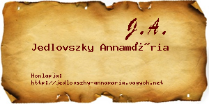 Jedlovszky Annamária névjegykártya