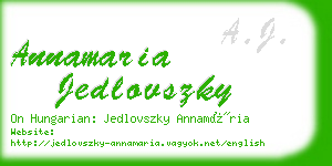 annamaria jedlovszky business card